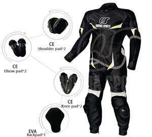 Combinaison de moto pour homme en cuir, coupe-vent, ignifuge, respirante, grande taille, vêtements de sport, prix d'usine pour la course - Product Image 6