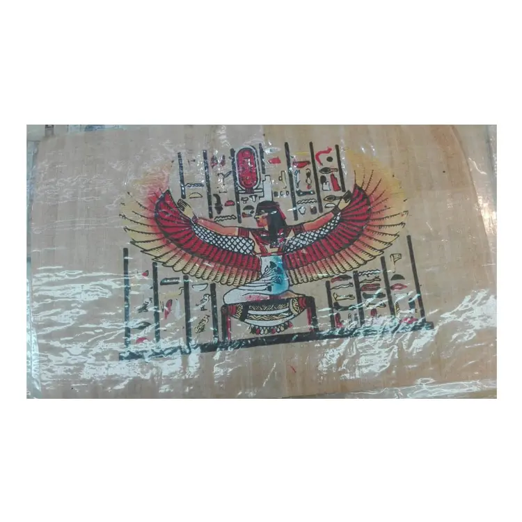 Papel de parede artístico farônico, alta qualidade, decoração para casa, pintura à mão, papyrus, arte egípcia, faraônico/heróbico