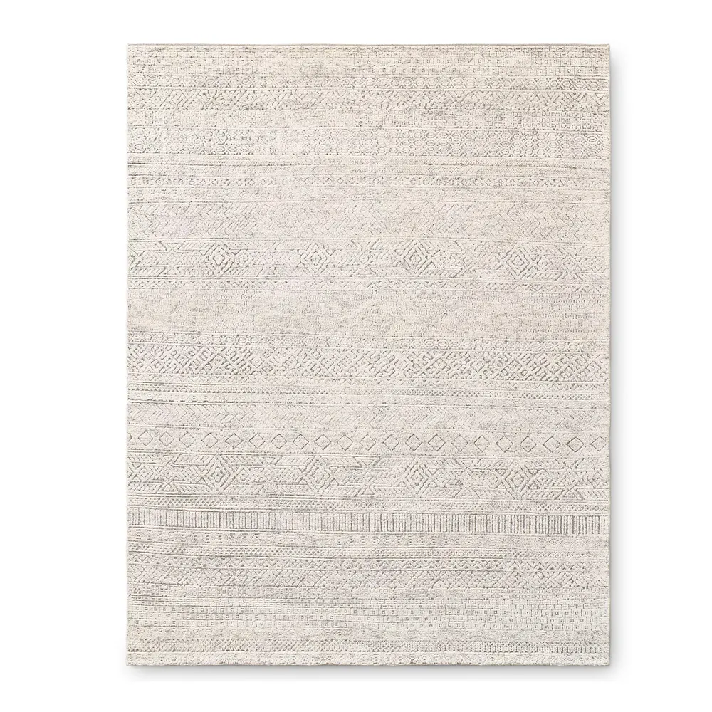 Tapete decorativo de lã, tapete amarrado à mão natural de lã