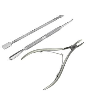 Outils de manucure de pédicure durables professionnels en acier inoxydable coupe-cuticules coupe tondeuses Laser doigt dissolvant de cuticules - Product Image 1