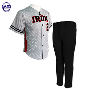 ชุดเบสบอลแบบยูนิเซ็กซ์ ดีไซน์ล่าสุด โลโก้สั่งทำได้ ระบายอากาศได้ดี ป้องกันแบคทีเรีย แห้งเร็ว มีไซส์พลัส คุณภาพดีที่สุด ชุดกีฬา - Product Image 2