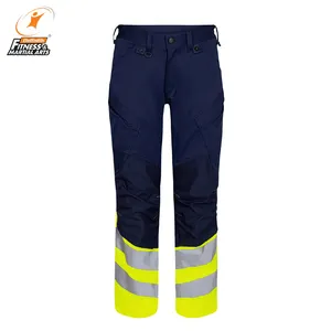 Hi viz multi tasche dei pantaloni di usura del lavoro pantaloni di sicurezza