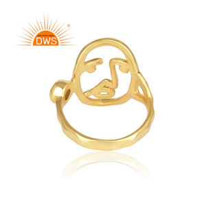 Bague en argent plaqué or pour hommes, création de bijoux en pierre précieuse, Labradorite naturelle, vente en gros - Product Image 4