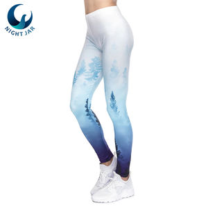 Custom Made Ladies Sport Yoga Leggings Knitted Gym Workout Fitness <b>Tights</b> Pant with Spandex & <b>Nylon</b> for Outdoor Sports & Running - Product Image 2
