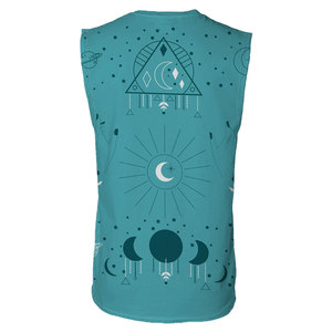 Venta al por mayor Venta caliente Sublimación Imprimir O-cuello Manga Menos Gimnasio Desgaste Hombres delgados Fitness Wear Camiseta - Product Image 2