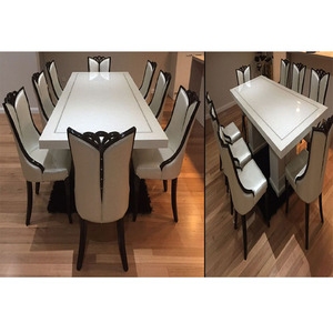 Conjunto de comedor de madera de teca tallada para el hogar, juego de sillas y sillas elegantes para decoración del hogar, conjunto de comedor moderno para el hogar - Product Image 1