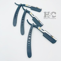Nouveau style rasoir droit professionnel jetable en acier inoxydable pour homme, lame interchangeable, emballage couleur personnalisé