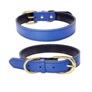 도매 싼 더블 레이어 부드러운 가죽 개 목걸이 및 리드 - Product Image 6