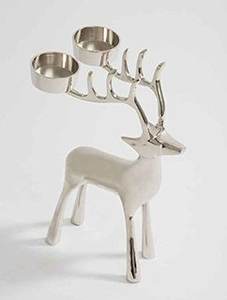 Porte-bougie décoratif en nickel plaqué en forme de cerf pour la maison, les hôtels et les restaurants, porte-bougie en métal pour la table - Product Image 4