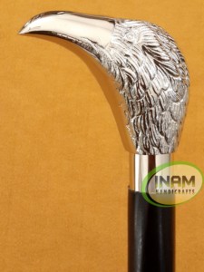 Bâton de marche en bois fait à la main de qualité supérieure avec poignée d'aigle en laiton/cannes de marche en bois avec poignée d'aigle en laiton - Product Image 5