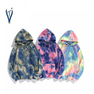 เสื้อฮู้ดดี้ผ้าฟลีซกันน้ำลายมัดย้อมแบบใหม่สำหรับผู้ชาย แขนยาว ผ้าฝ้าย ปักลายตามสั่ง พิมพ์ลายดิจิทัล โลโก้ตามสั่ง - Product Image 1