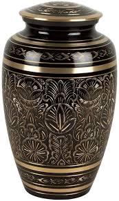 Urnes funéraires et souvenirs en métal métallique moderne noir doré Urne de cendres pour adultes pour fournitures funéraires - Product Image 3
