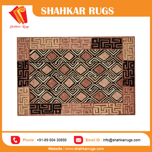 Tapis de bain en microfibre au design géométrique moderne antidérapant de meilleure qualité Tapis en laine tuftée pour le salon Nouveaux ensembles de tapis en peluche - Product Image 4