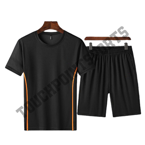 Ensemble de shorts en coton éponge décontracté d'été pour homme de marque personnalisée 2 pièces respirant - Product Image 1