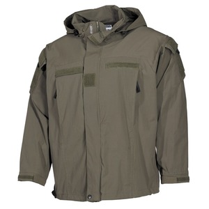 Veste Softshell décontractée pour hommes pour les sports de plein air Manteau en polyester imperméable avec capuche Col montant Tissu en toile pour l'hiver - Product Image 6