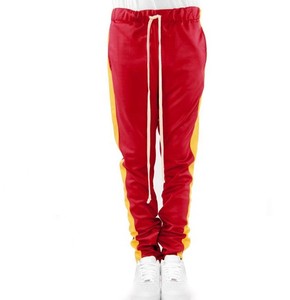 Custom Logo Men's 95% <b>Polyester</b> 5% Spandex Side Stripe <b>Jogger</b> Pants - Product Image 4