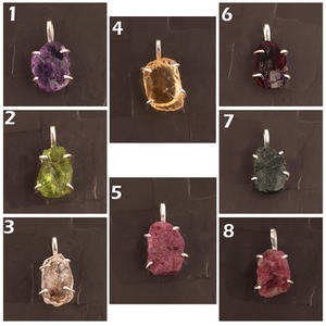 Pendentif élégant en argent sterling 925, type bohémien, artisanal, en apatite brute, avec chaîne, excellente qualité - Product Image 6