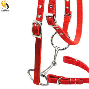 บังเหียนม้าคุณภาพสูงแบบใหม่ สายบังเหียนหนา อุปกรณ์ขี่ม้า สายรัดศีรษะแบบถอดได้ ห่วงรัดปากแบบ Snaffle ทำจาก PU สีตามสั่ง - Product Image 2