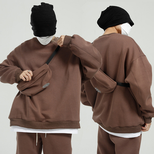 Ensemble survêtement pour homme, survêtement délavé à l'acide, jogging et sweat-shirt brodés, style streetwear - Product Image 4
