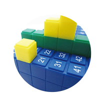 Juego Educativo de Números del Sistema Decimal Apilables de Plástico, 132 Piezas, para Maestros Escolares, Edades 2-4 y 5-7 Años, PLOMA