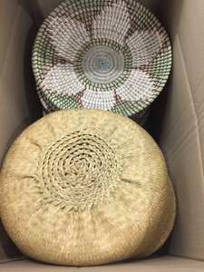 Haute qualité en gros jonc de mer en osier paniers muraux plaque murale suspendus articles de décoration écologique décoratif jonc de mer tenture murale - Product Image 4