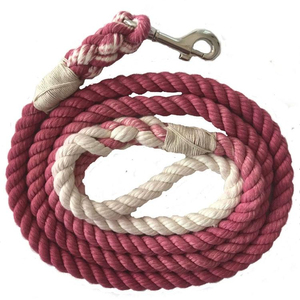 Correa de cuerda de algodón de moda - Correa de cuerda para perro para bodas, en colores sólidos, ombré o marmoleados - Product Image 1