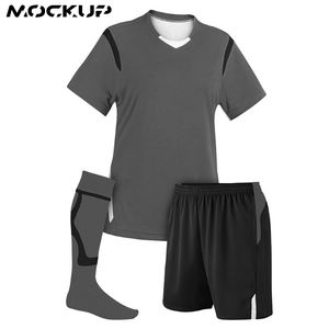 Maillots de football unisexes personnalisés, uniformes de football respirants à manches courtes, kits d'entraînement et de compétition - Product Image 5