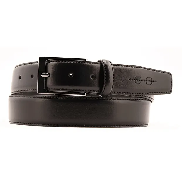 Made in Italy 3.5 cm texas Men black casual genuine leather belt