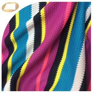 Colorful stripes <b>yarn</b> dyed <b>polyester</b> spandex pineapple fabric for swimwear - Product Image 6