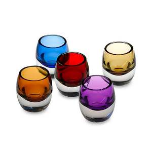 ที่ใส่แก้วก้นหนาสีสันสดใสพร้อมไฟชาสำหรับตกแต่งบ้านในวันคริสต์มาส - Product Image 1