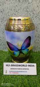 Handcrafted High Quality Brass Butterfly Adult Cremation Urn Premium <b>Funeral</b> <b>Supply</b> for Human Ashes Storage - Product Image 2