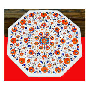 Tableros de Mesa de Centro de Mármol Blanco Indio de Forma Octagonal - Product Image 1