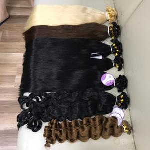 หนาปลายคู่วาด1กรัม/สาระ24นิ้วปลายแบนผม Remy 100% นามสกุลผมมนุษย์ - Product Image 6