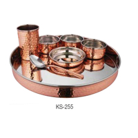 Ensemble de vaisselle Thali en acier inoxydable écologique - Style classique pour les fêtes et la maison