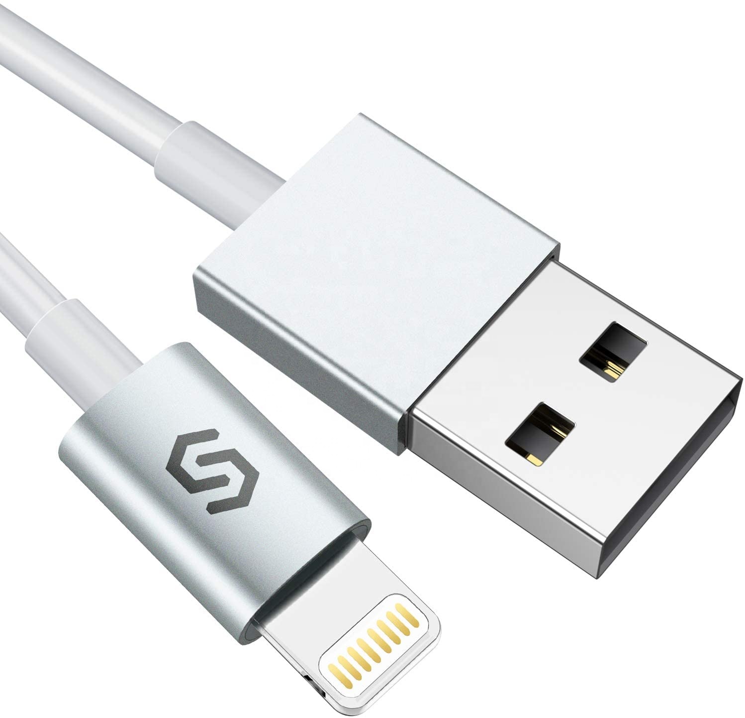 Câble de chargement pour iphone 11, 1M, connexion sans fil, blanc