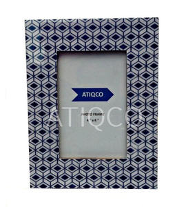 Porte-cadre de carte photo en bois exquis imprimé géométrique - Product Image 2