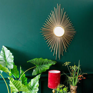 Espejo de pared Sunburst para sala de estar, alta calidad, precios más bajos, espejo de pared de Metal para dormitorio, espejo de Navidad contemporáneo - Product Image 3