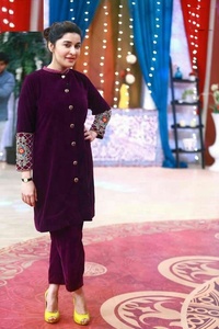 --- Nouveau-Branché-Belle Longue Kurta avec Pantalon robe avec beau travail applique pour la Fête/Mariage = 2020 - Product Image 2