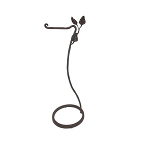 ที่ใส่กระดาษทิชชู่เหล็กหล่อดีไซน์เรียบง่ายที่ใส่กระดาษทิชชู่ขนาดและรูปทรงที่กำหนดเองได้พร้อมฐานไม้สำหรับใช้ในห้องน้ำ - Product Image 5