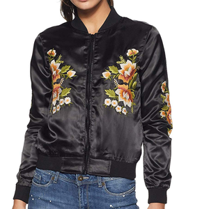 แจ็กเก็ตผ้าซาตินสำหรับผู้หญิงปักได้ตามต้องการแฟชั่นใหม่ - Product Image 1