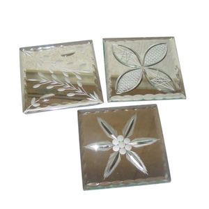 <b>Glass</b> Coasters Engraved <b>Glass</b> Coaster <b>Table</b> Decor Coasters Set Printed Round Office Coffee Dining Party Custom - Product Image 3