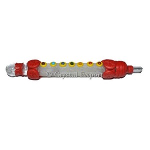 Varita de Cuarzo Cristalino para Sanación de Chakras, Péndulo Rojo Hecho a Mano, Feng Shui, Artículo Coleccionable, Portátil - Product Image 1