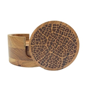 ที่รองแก้วไม้ธรรมชาติขนาดใหญ่แบบใช้ซ้ำได้,ที่รองแก้วไม้กระถินเทศไม้ธรรมชาติมาใหม่สำหรับบ้านสำนักงาน - Product Image 1