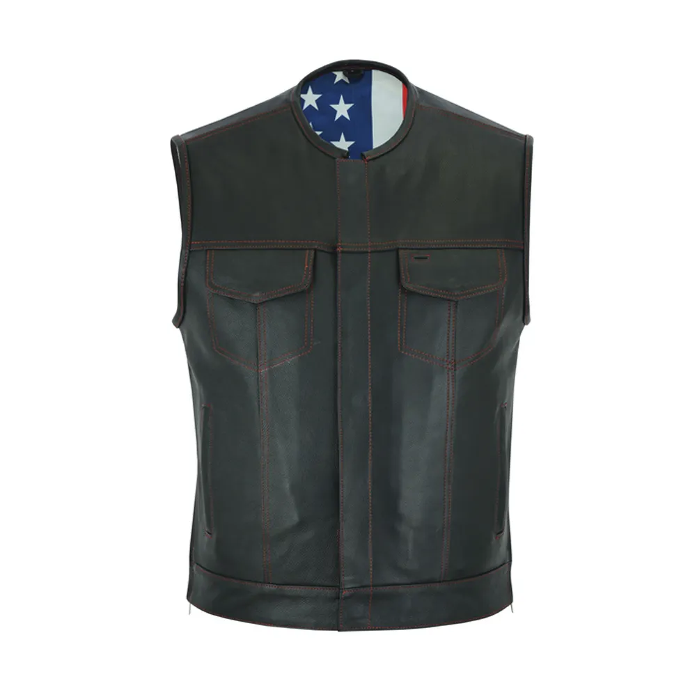 Factory rate Professional manufacturer Unique design Leather Vest Custom made Top Quality Reasonable price Leather Vest Classic
