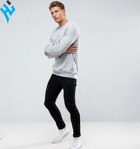 Al por mayor venta al por mayor nuevo Casual 100% algodón logotipo personalizado simple hombres Sudadera de cuello redondo - Product Image 4