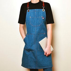 Delantales de cocina y barbacoa duraderos personalizados para hombres y mujeres uso diario delantal OEM fabricante y proveedor - Product Image 4