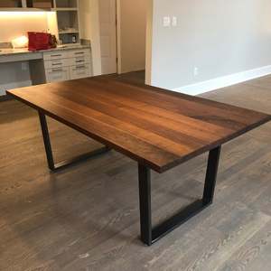 <strong>Walnut</strong> Solid Wood Rectangular Dining <strong>Table</strong> Antique Industrial Design for Restaurant Hotel Apartment Office Use - Product Image 5