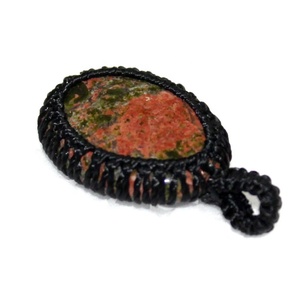 Collier pendentif en jaspe naturel, cabochon enveloppé, pièce d'inspiration artisanale, cristal de guérison, bijoux modernes en pierres précieuses, vente en gros - Product Image 3