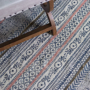 Hecho a mano impreso indio de las alfombras de algodón Boho alfombras para sala - Product Image 1