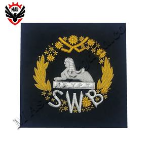 Hand Embroidered Bullion Wire Blazer Pocket Badges Uniform Accessories for Jackets - Product Image 6